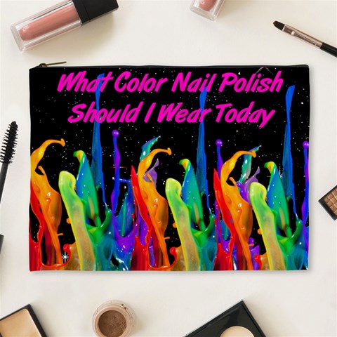 Color Splash Xl Cosmetic Bag By Kim Blair Front