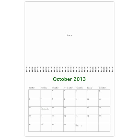 Touhou Calendar By George Oct 2013