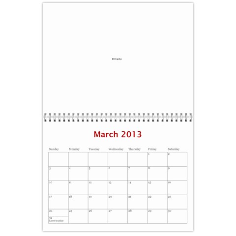 Touhou Calendar By George Mar 2013