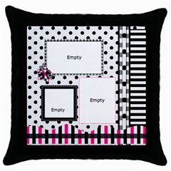 julia1 - Throw Pillow Case (Black)