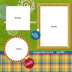 Kids reading with Paw-Paw - ScrapBook Page 12  x 12 
