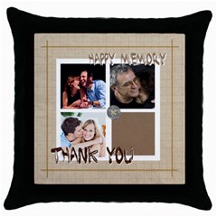thank you (5 styles) - Throw Pillow Case (Black) thank you (5 styles) - Throw Pillow Case (Black)