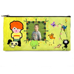 Child with critter pencil case