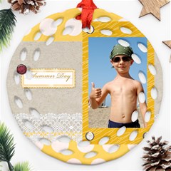 summer - Round Filigree Ornament (Two Sides) summer - Round Filigree Ornament (Two Sides)