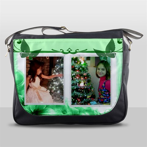Green Corner Messenger Bag By Kim Blair Front