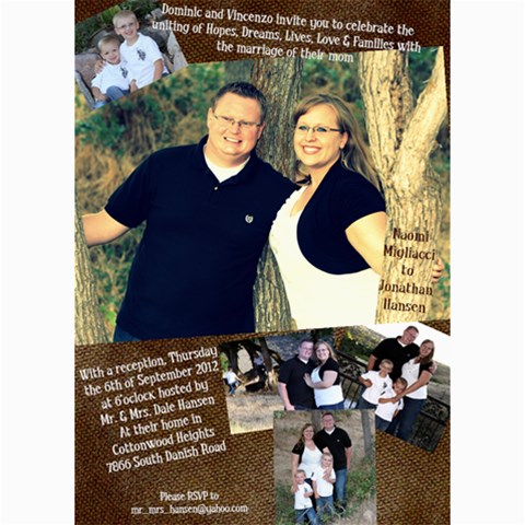 Invites By Naomi 7 x5  Photo Card - 2