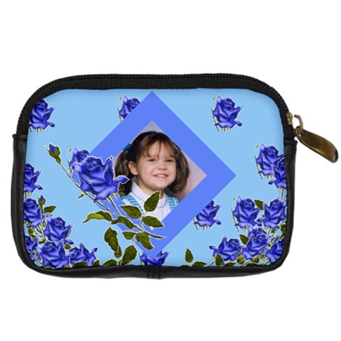 Blue Floral Camera Case 2 Sides By Kim Blair Back