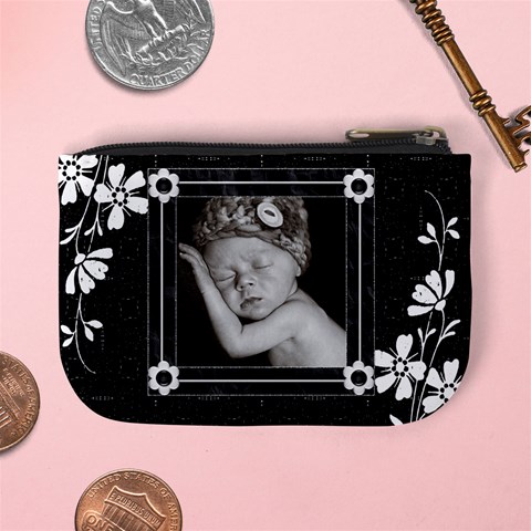 Black And White Mini Coin Purse By Lil Back