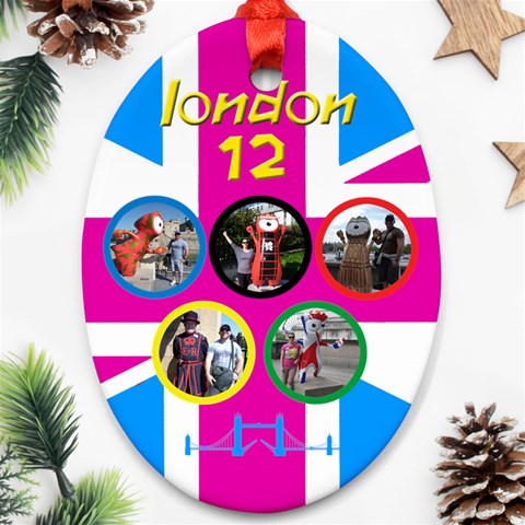 My London Oval Ornament By Deborah Front