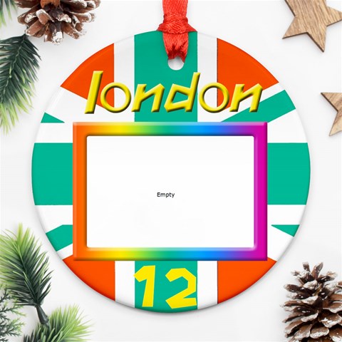 London 12 Round Ornament 2 By Deborah Front
