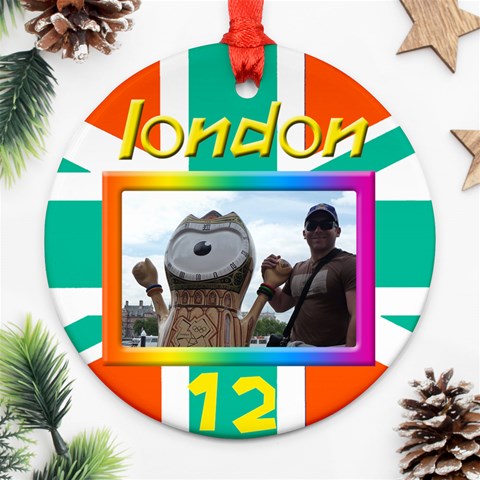 My London 2 Round Ornamant (2 Sided) By Deborah Back