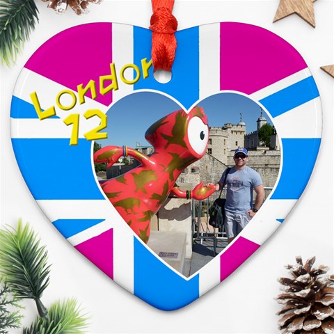 London Heart Ornament By Deborah Front
