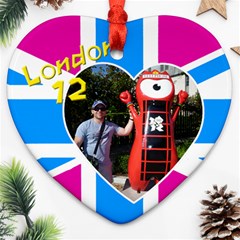  London Heart Ornament (2 sided) - Heart Ornament (Two Sides)