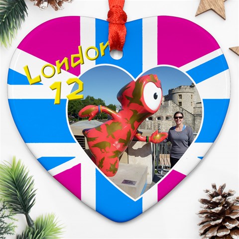 London Heart Ornament (2 Sided) By Deborah Back