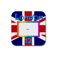 London 12 Coaster - Rubber Coaster (Square)