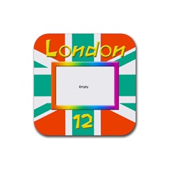 London 12 Coaster - Rubber Coaster (Square)