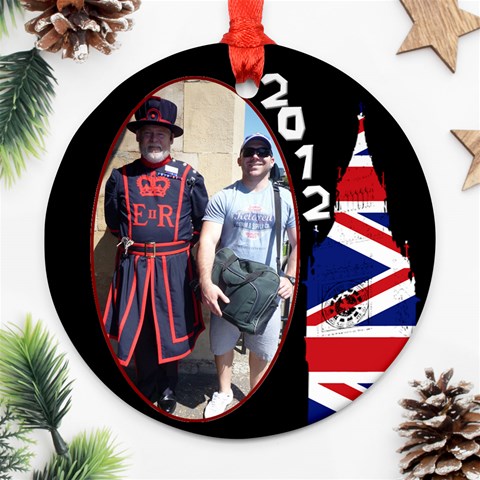 England 2012 Ornament (2 Sided) By Deborah Front