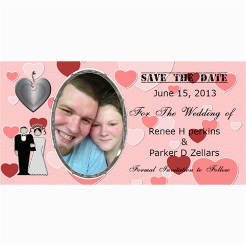 Save The Date  By Renee 8 x4  Photo Card - 3