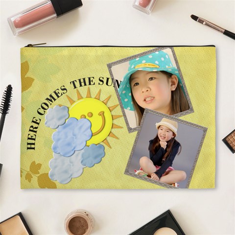 Sherry The Sun Xl Cosmetic Bag By Gracegush Front