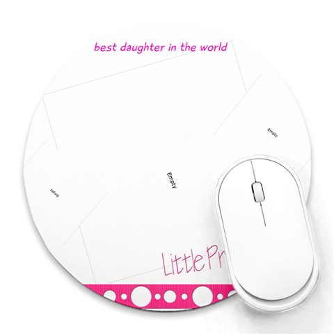 Daughter By Anila 8 x8  Round Mousepad - 1