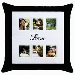 Love Throw Pillow - Throw Pillow Case (Black)