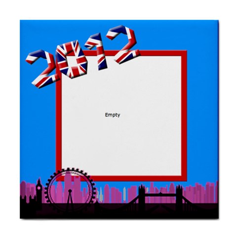 My London 2012 Tile Coaster By Deborah Front