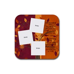 Autumn Blessings Tree Coaster - Rubber Coaster (Square) Autumn Blessings Tree Coaster - Rubber Coaster (Square)