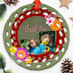 thank you - Round Filigree Ornament (Two Sides) thank you - Round Filigree Ornament (Two Sides)