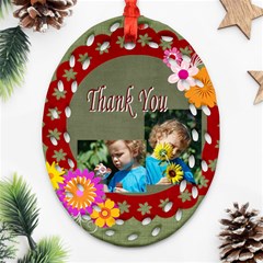 thank you - Oval Filigree Ornament (Two Sides) thank you - Oval Filigree Ornament (Two Sides)