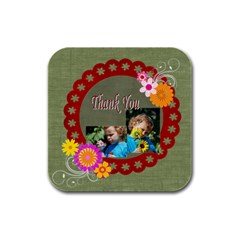 thank you - Rubber Square Coaster (4 pack) thank you - Rubber Square Coaster (4 pack)