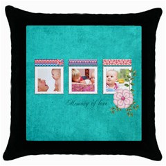 kids (5 styles) - Throw Pillow Case (Black) kids (5 styles) - Throw Pillow Case (Black)