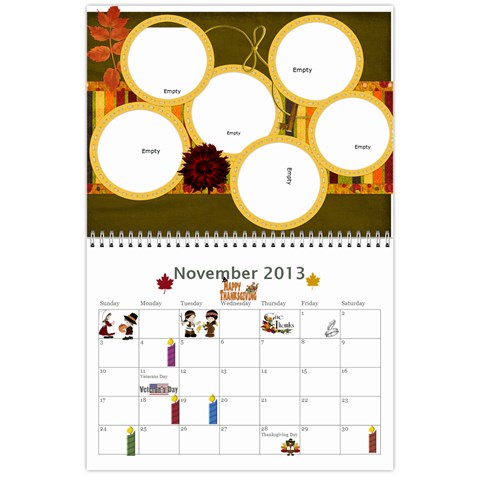 2013 Calendar By Loralie Nov 2013