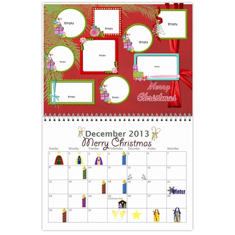2013 Calendar By Loralie Dec 2013