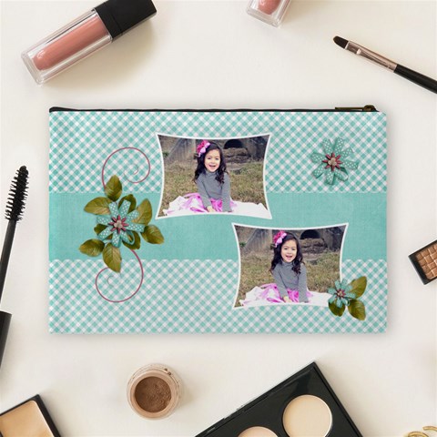 (l) Cosmetic Bag: Swirls Delight By Jennyl Back