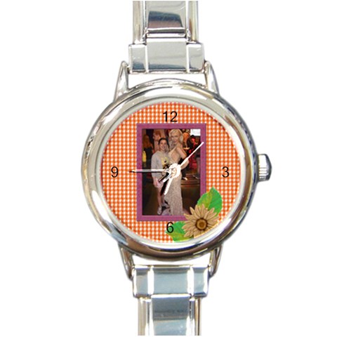 Elegant Round Italian Charm Watch By Deborah Front