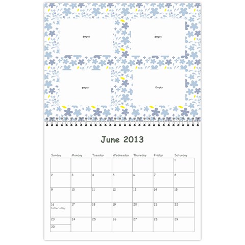 Calendar For Cheryl 2013 By Carrie Wardell Jun 2013