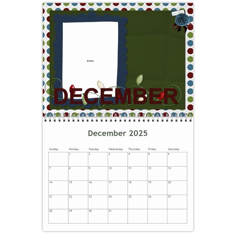 2025 Calendar By Martha Meier Dec 2025