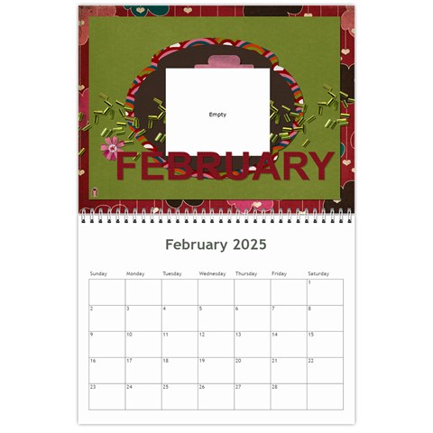 2025 Calendar By Martha Meier Feb 2025