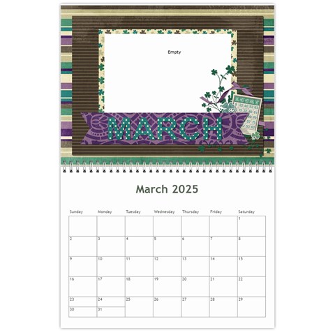 2025 Calendar By Martha Meier Mar 2025