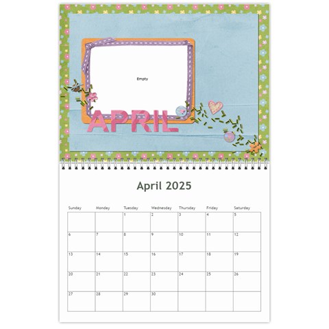 2025 Calendar By Martha Meier Apr 2025