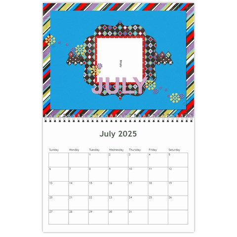 2025 Calendar By Martha Meier Jul 2025