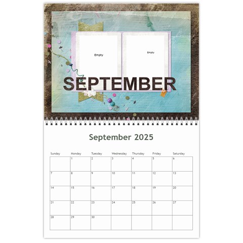 2025 Calendar By Martha Meier Sep 2025