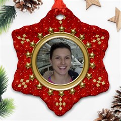 Red Sparkle Snowflake Ornament - Ornament (Snowflake)