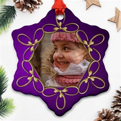 Purple and gold Snowflake Ornament - Ornament (Snowflake)