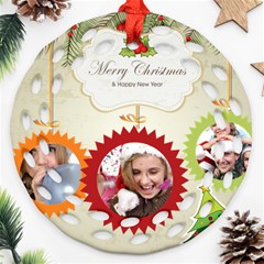 christmas - Round Filigree Ornament (Two Sides) christmas - Round Filigree Ornament (Two Sides)
