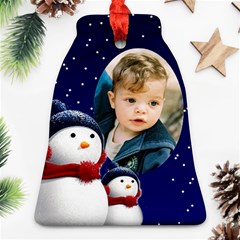 Snowmen Bell Ornament (2 Sided)