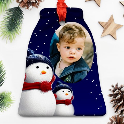 Snowmen Bell Ornament (2 Sided) By Deborah Back