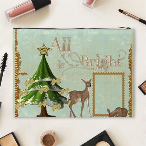 All Is Calm Extra Large Cosmetic Bag By Catvinnat Back