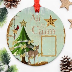 All is Calm Double Sided Ornament - Round Ornament (Two Sides) All is Calm Double Sided Ornament - Round Ornament (Two Sides)