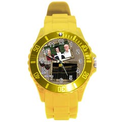 Time For A Wine Round Plastic Sport Watch Large